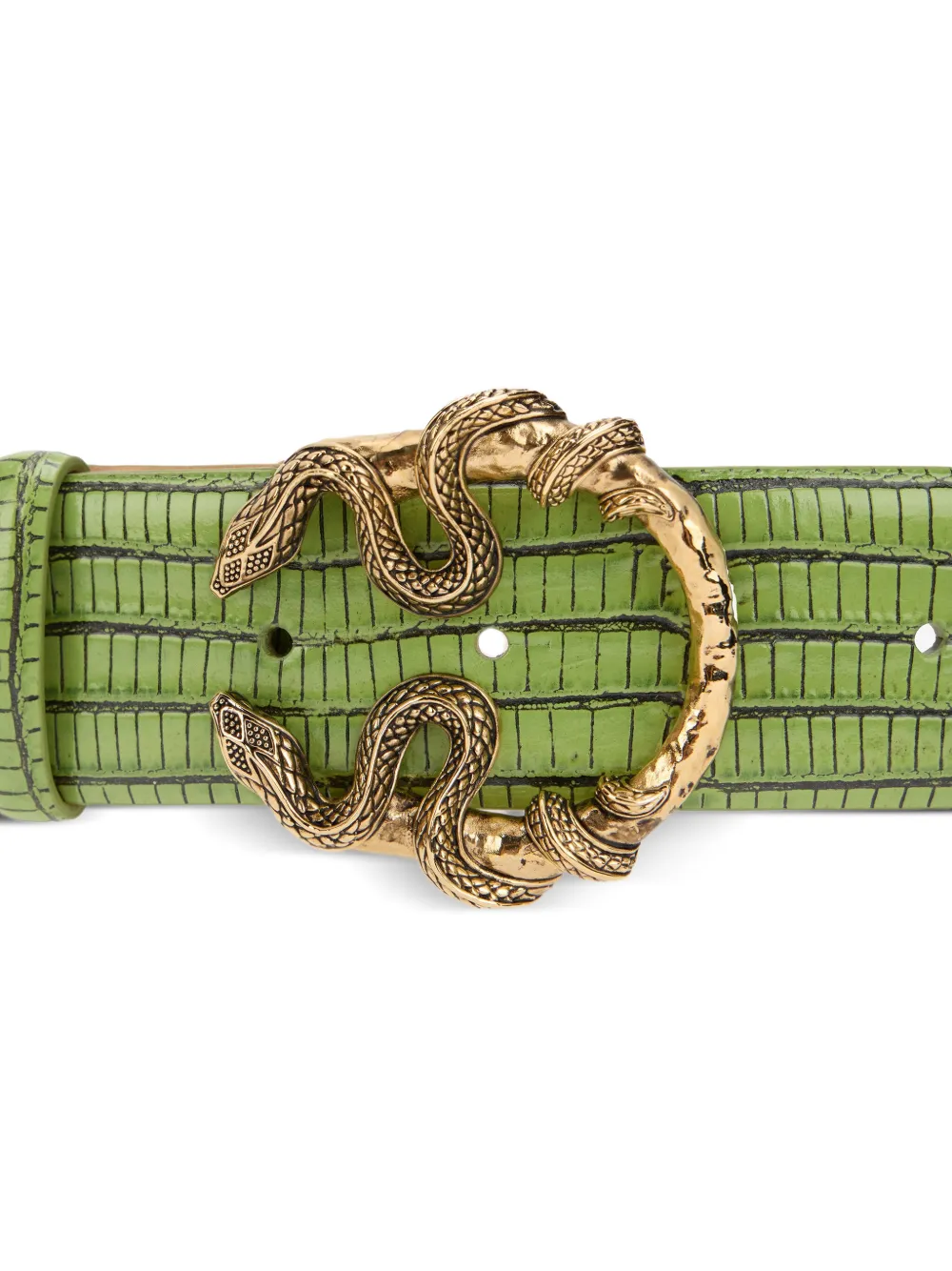 Roberto Cavalli Riem met slangengesp Groen