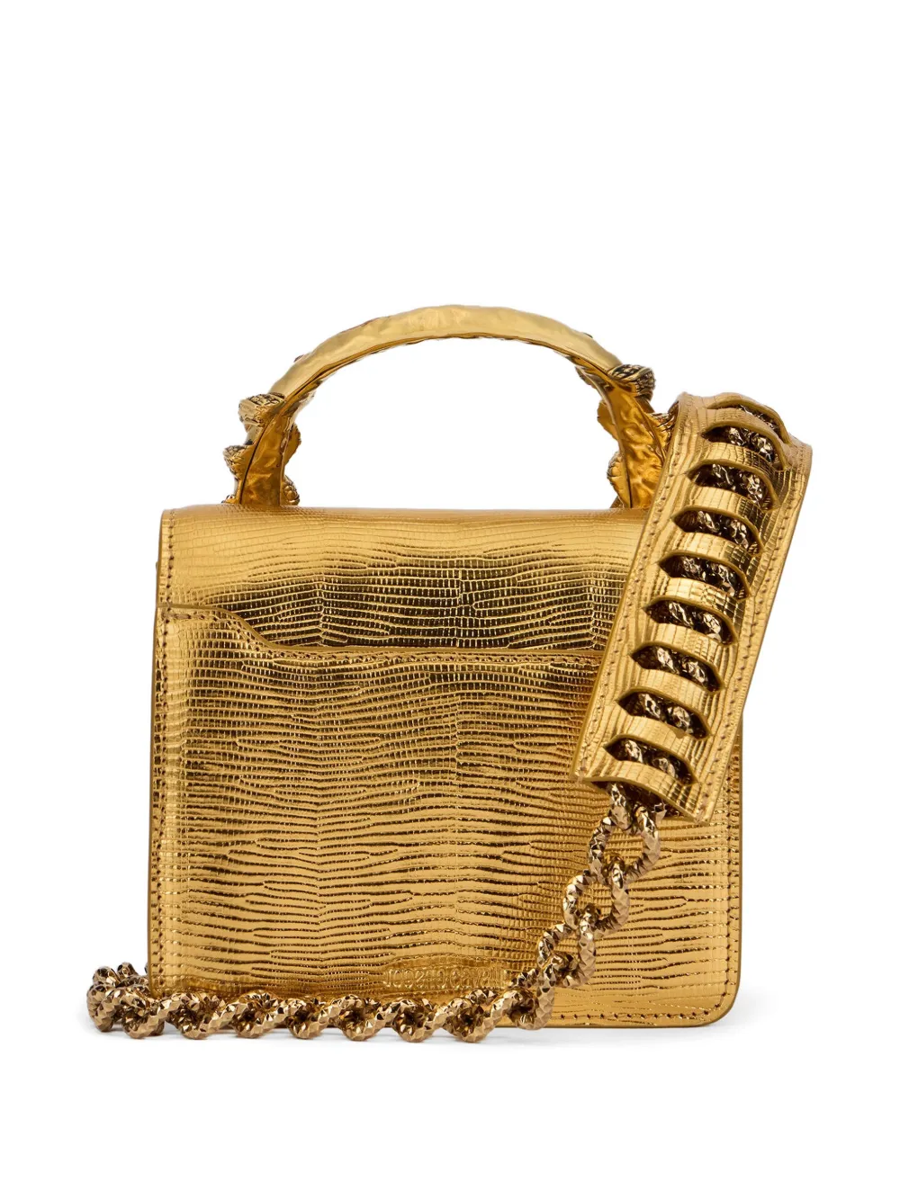  Roberto Cavalli Serpentine Tote Bag - Gold 