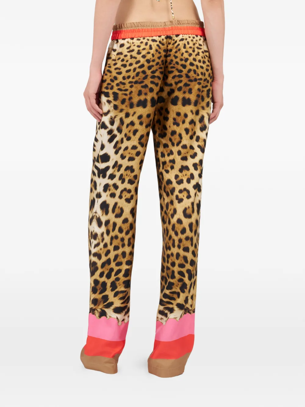 Roberto Cavalli Broek met dierenprint Beige