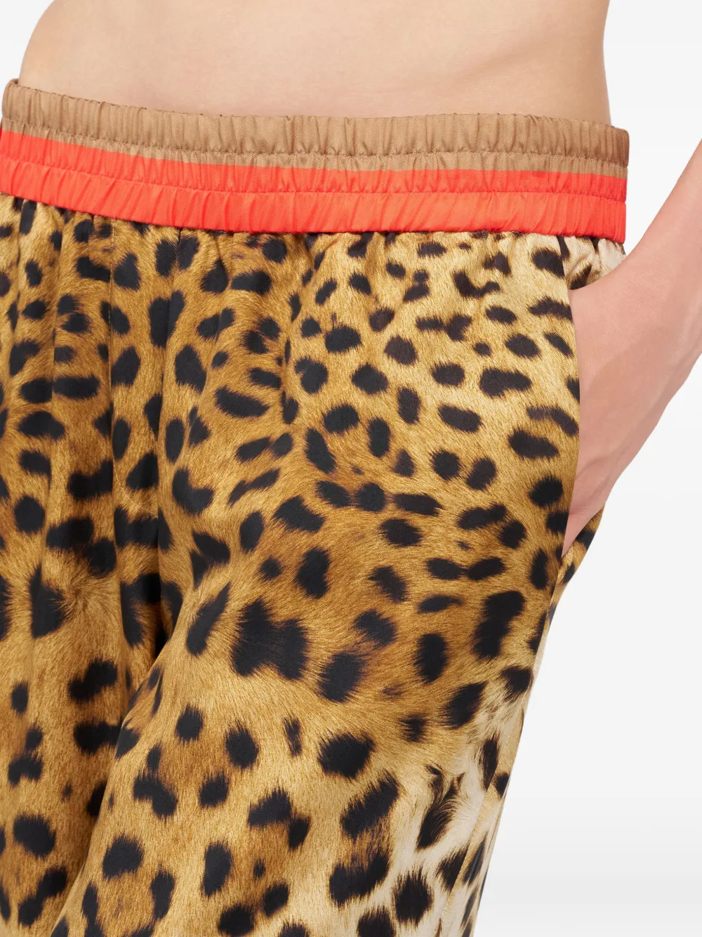 Roberto Cavalli Broek met dierenprint Beige