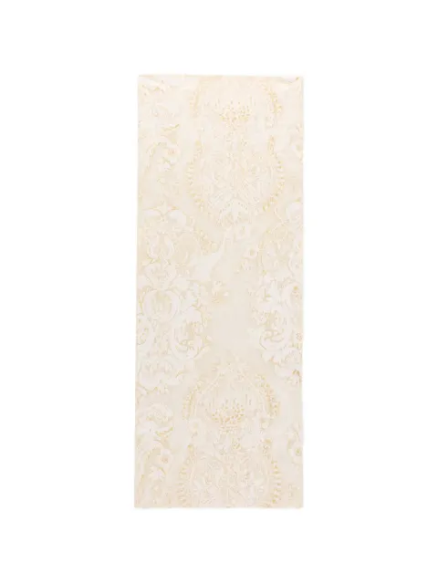 Roberto Cavalli baroque-print fringed scarf