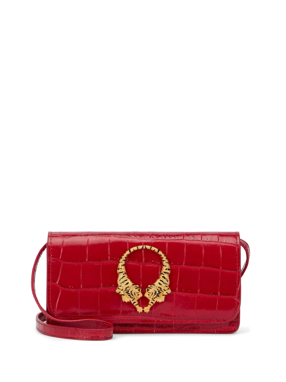 Roberto Cavalli mini tiger-motif shoulder bag - Rosso