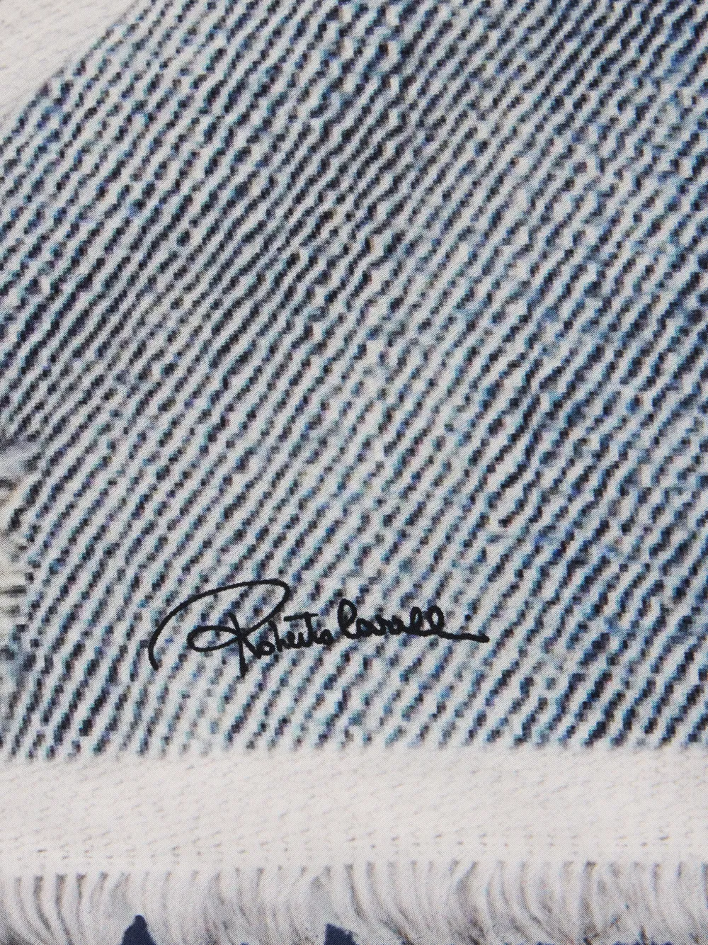  Roberto Cavalli Pañuelo Con Efecto Patchwork - Azul 