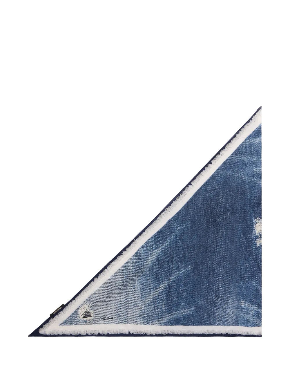 Roberto Cavalli patchwork-effect silk scarf - Blu