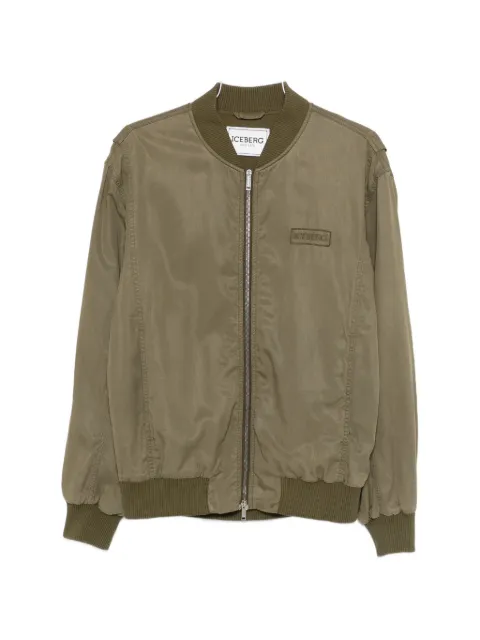 Iceberg logo-patch bomber jacket