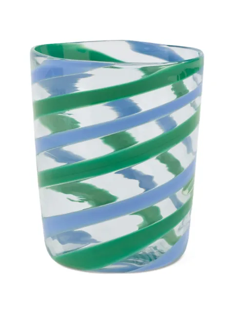 Lisa Corti striped pervinch glass