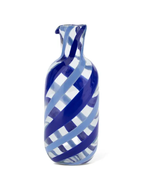 Lisa Corti pervinch patterned glass bottle