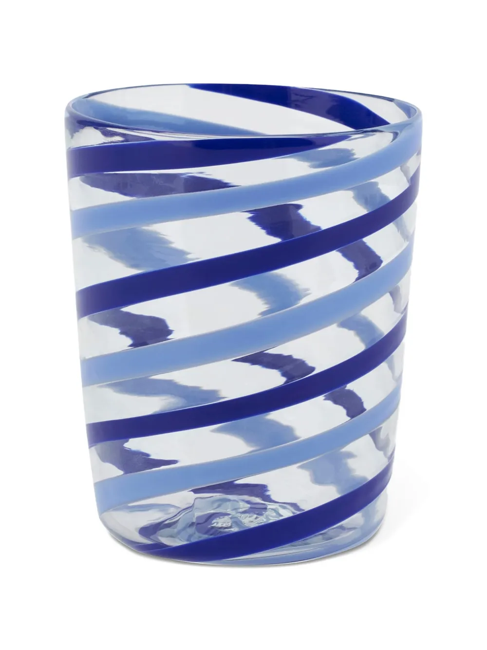 Lisa Corti Bicchiere a righe - Bianco
