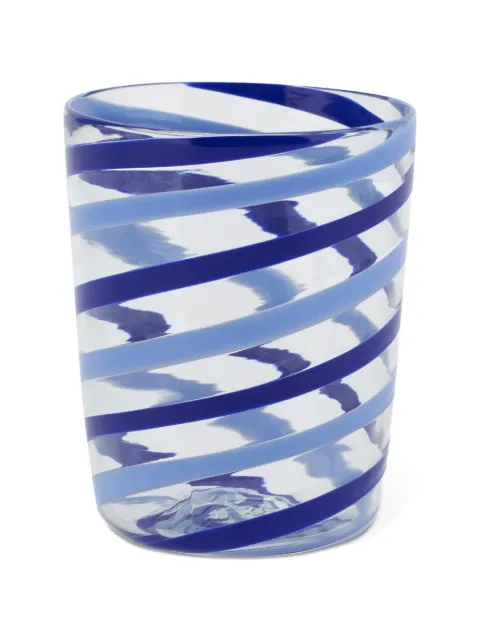 Lisa Corti striped pervinch glass