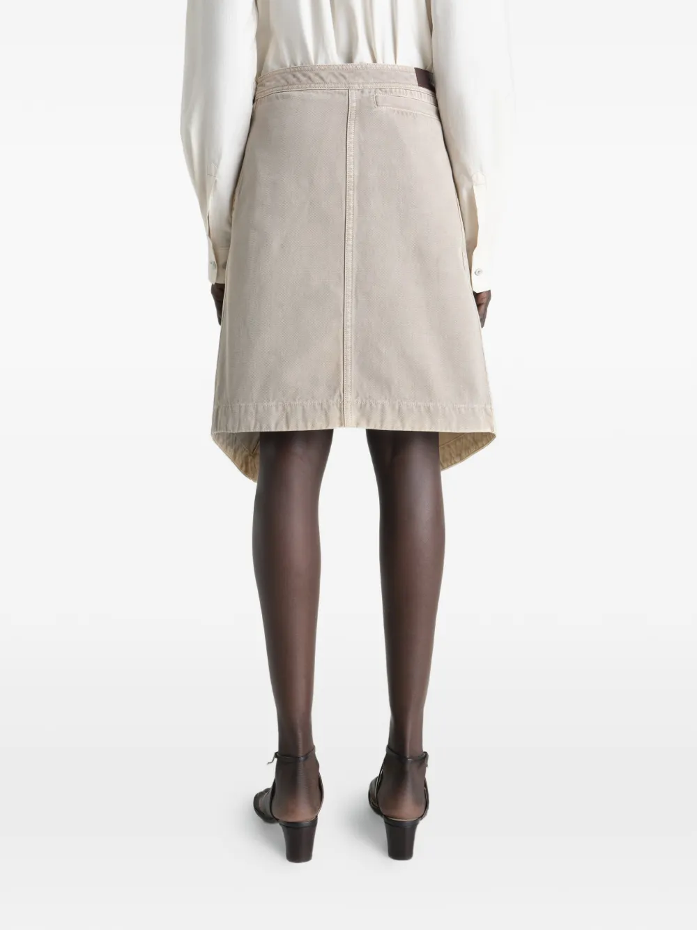LEMAIRE Asymmetrische mini-rok Beige