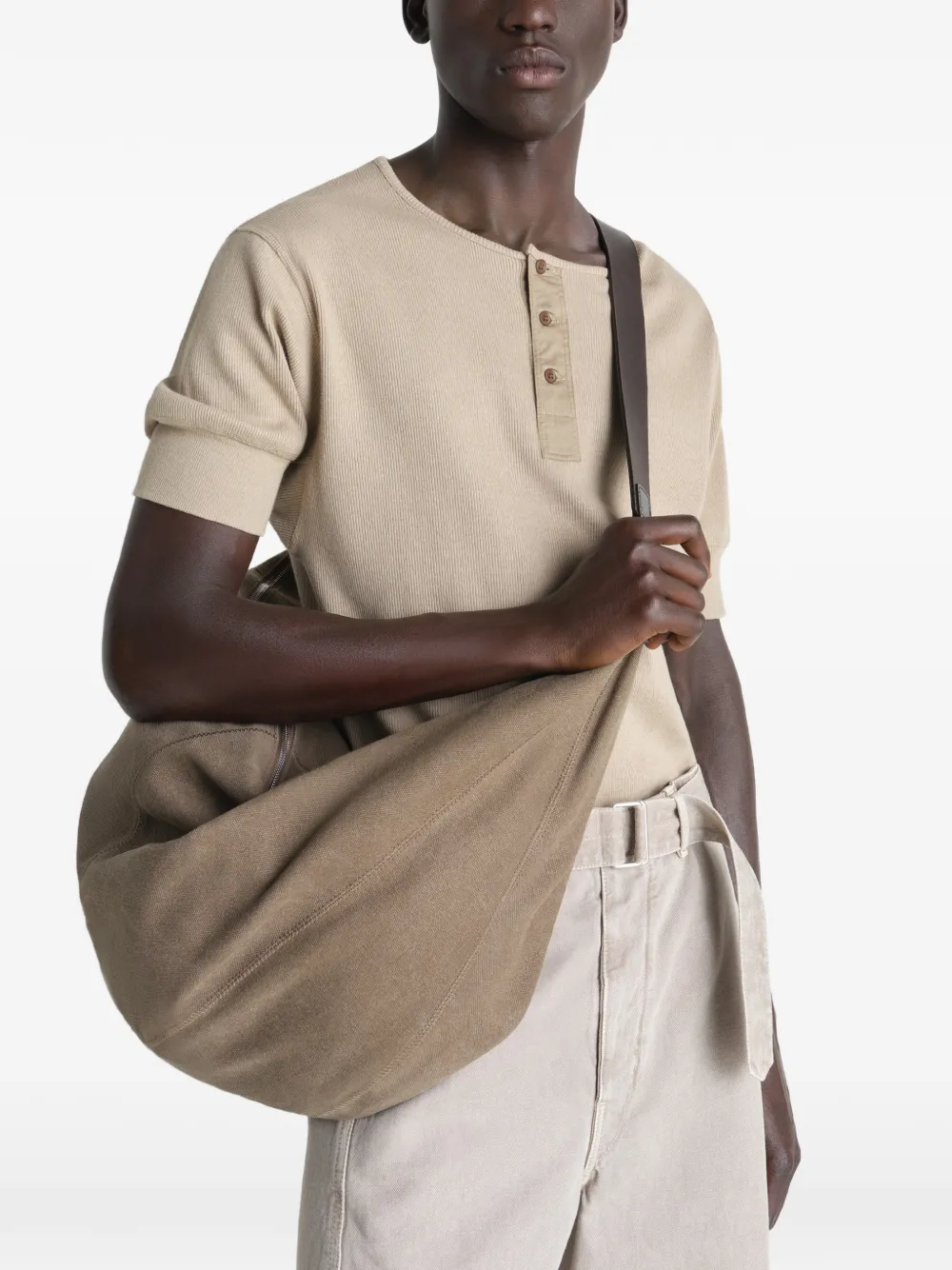  Lemaire Xl Quiver Clip Shoulder Bag - Neutrals 