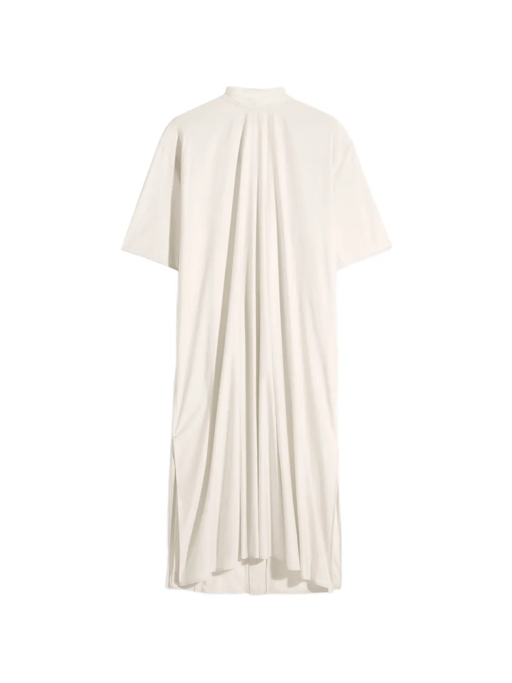 tie-neck button midi dress