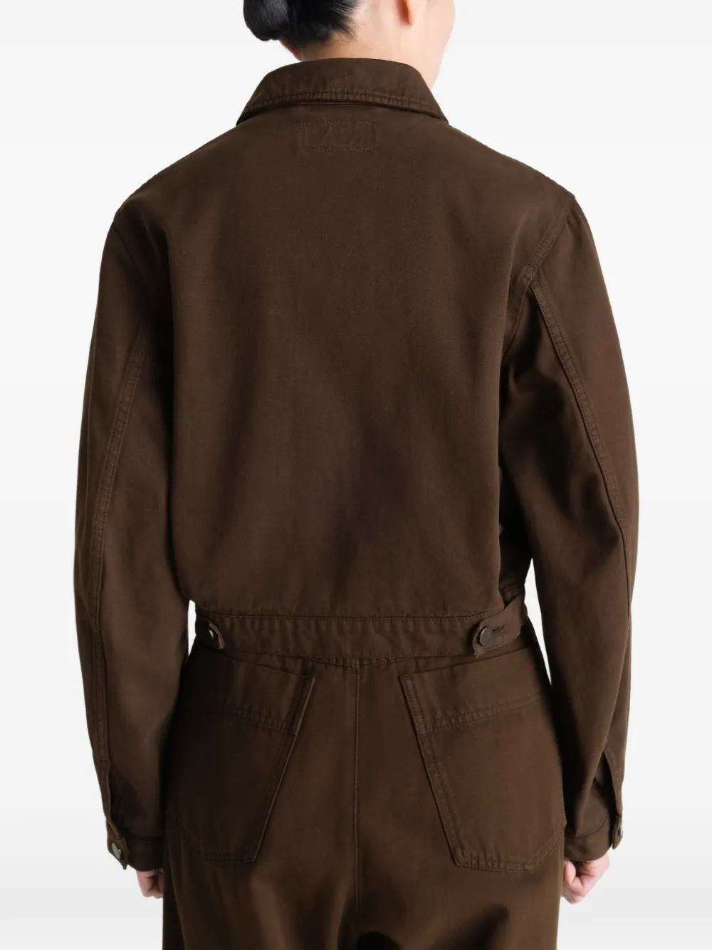 LEMAIRE Twill cropped blouse Bruin