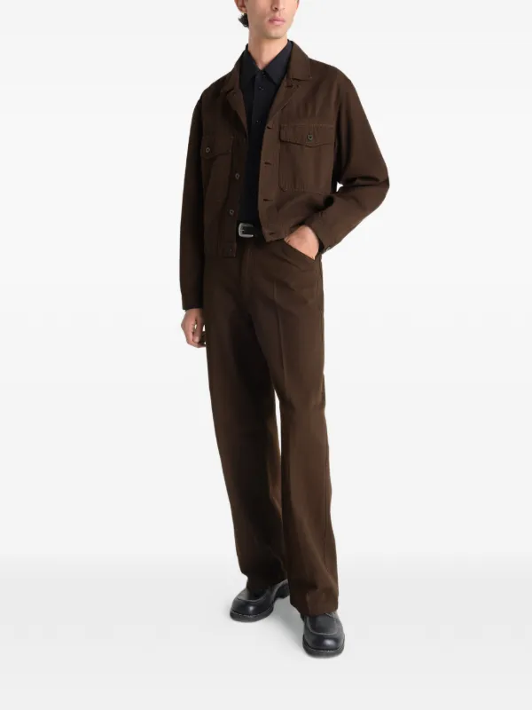 lemaire trucker jacket 完売品 LEMAIRE Trucker Jacket In Dyed Broken Twill | Brown | FARFETCH