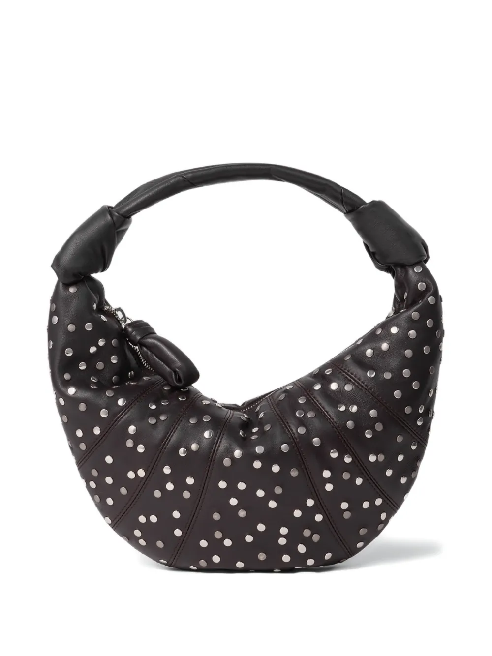 LEMAIRE mini Fortune Croissant studded tote bag - Marrone