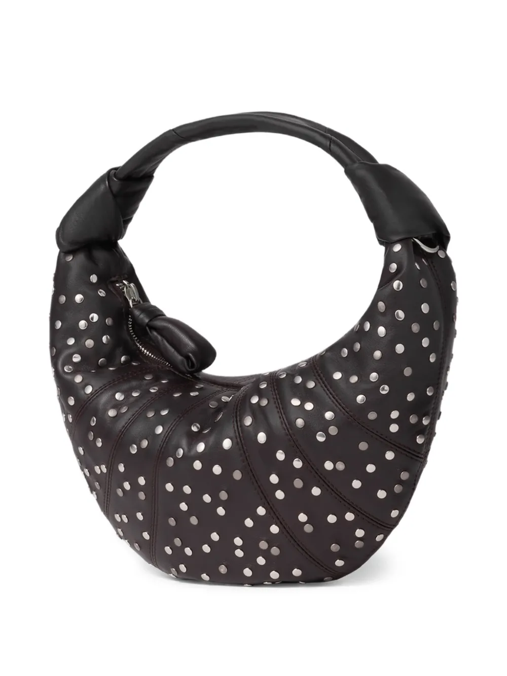 LEMAIRE Fortune Croissant kleine shopper met studs Bruin