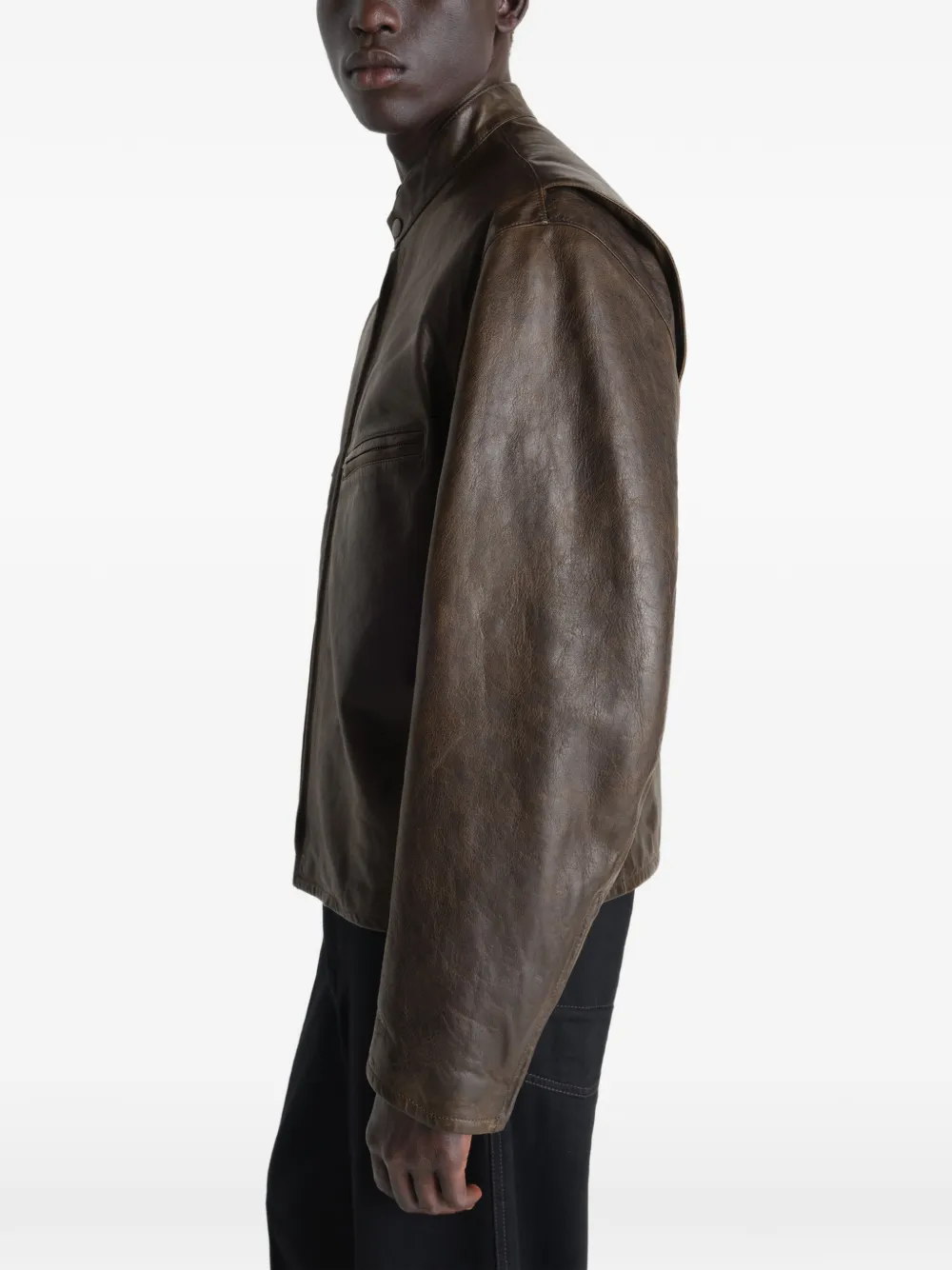 LEMAIRE Boxy bikerjack Bruin