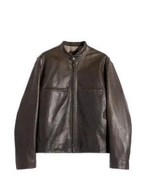 Acne Studios レザー ライダースジャケット | ブラック | FARFETCH JP