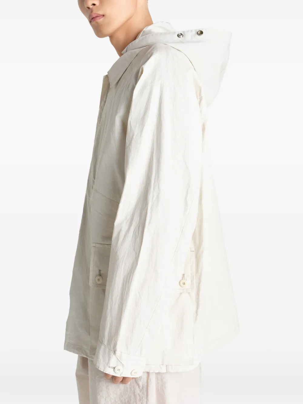 LEMAIRE Regenjas met afneembare capuchon Beige