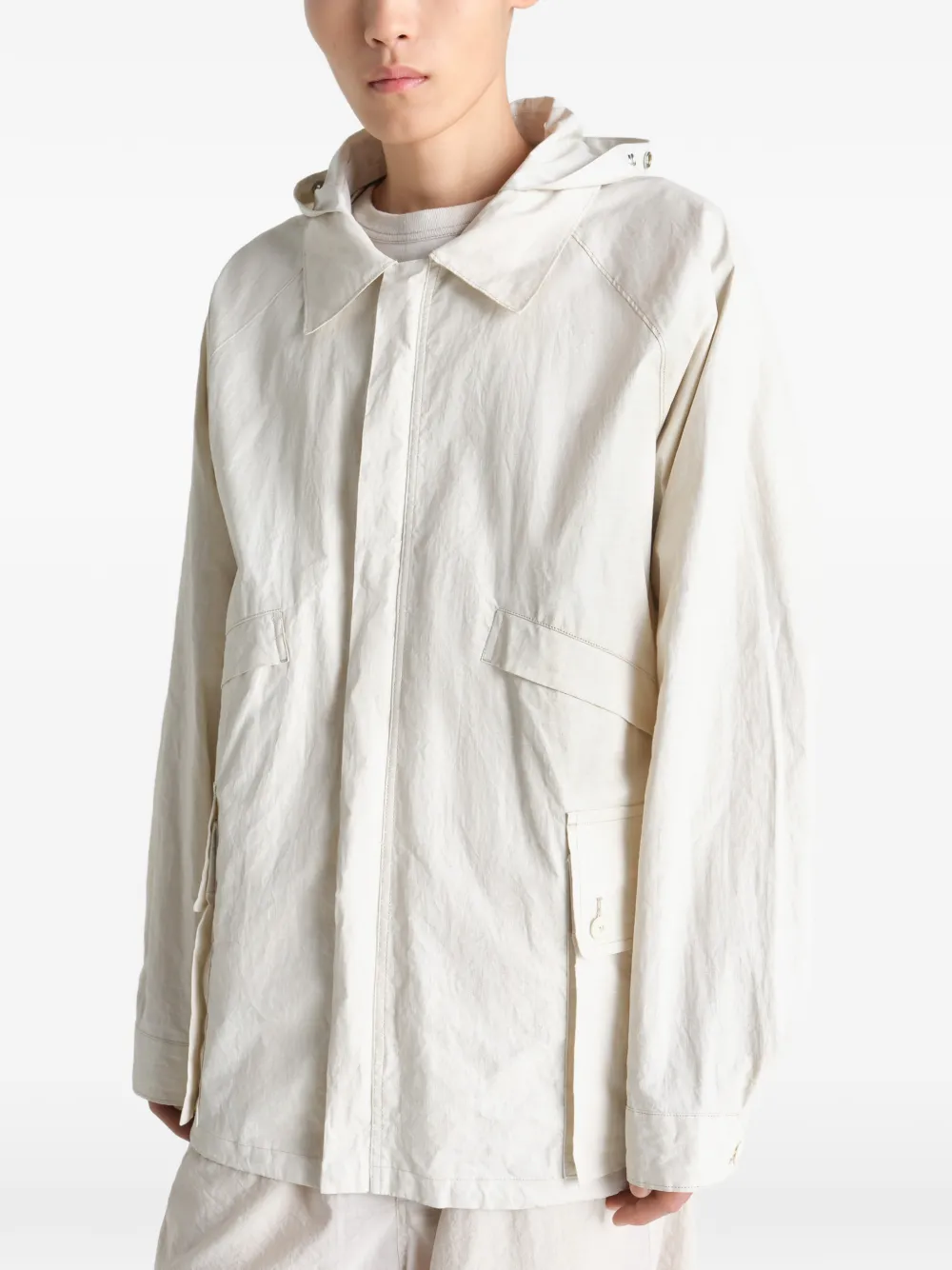 LEMAIRE Regenjas met afneembare capuchon Beige