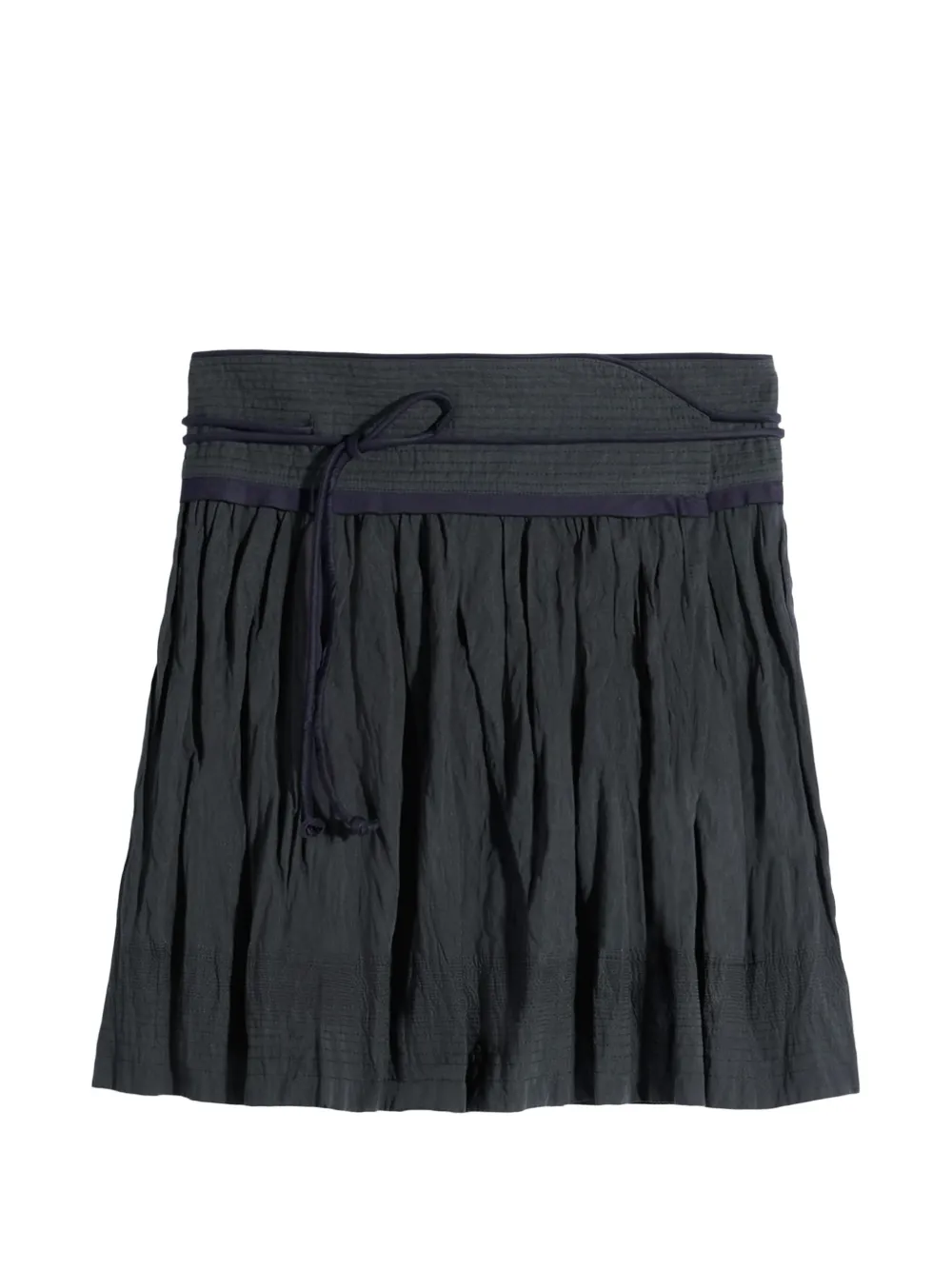 LEMAIRE crinkled wrap mini skirt - Black