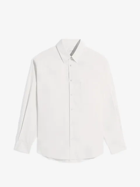 LEMAIRE regular shirt in washed cotton silk