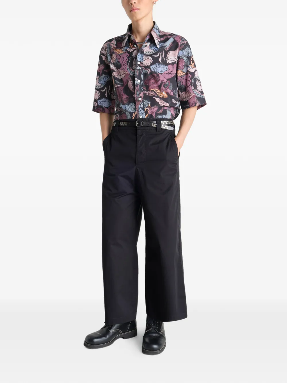 LEMAIRE прямые брюки с завышенной талией | Широкие брюки