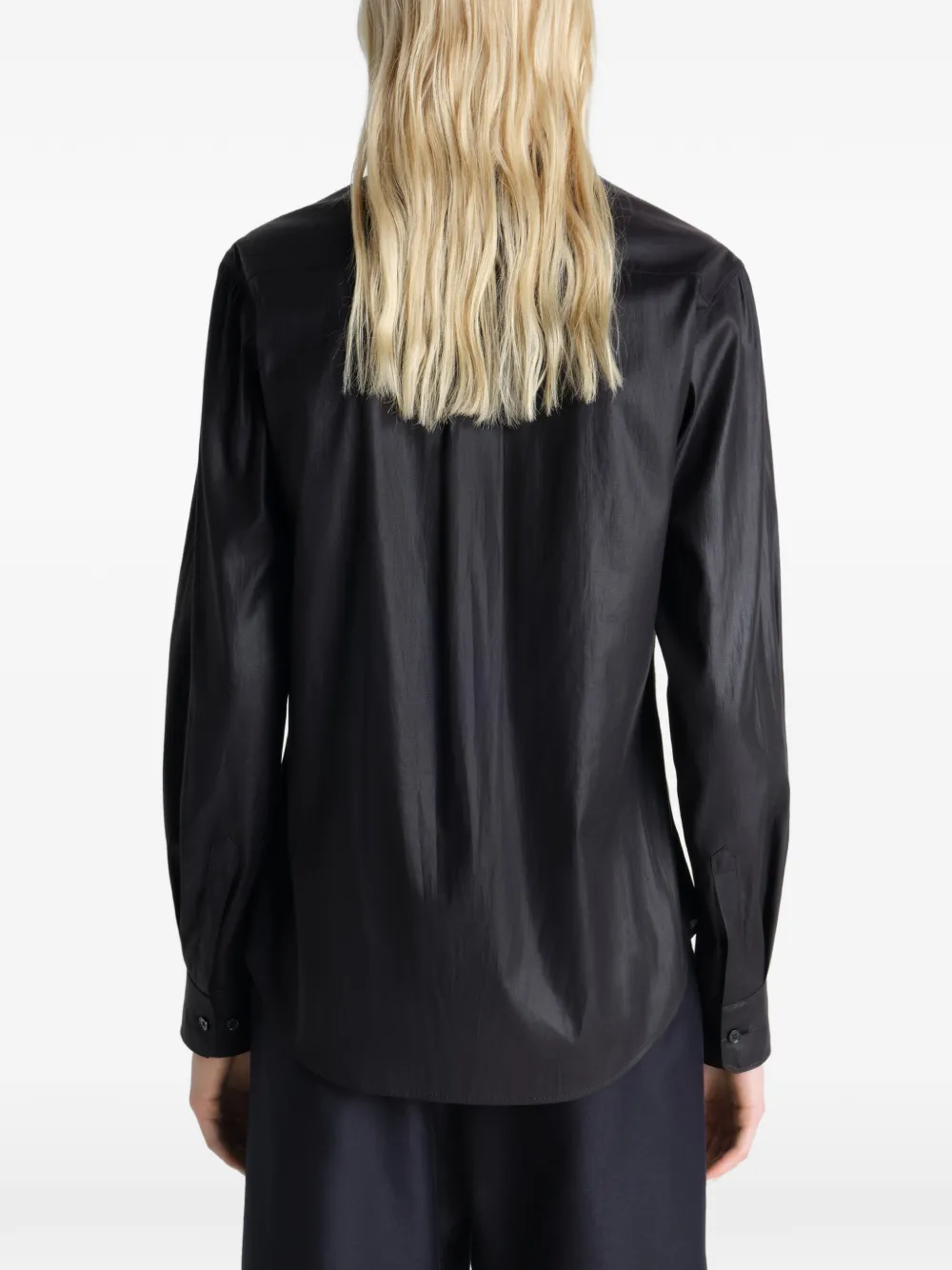 LEMAIRE Blouse met puntige kraag Zwart