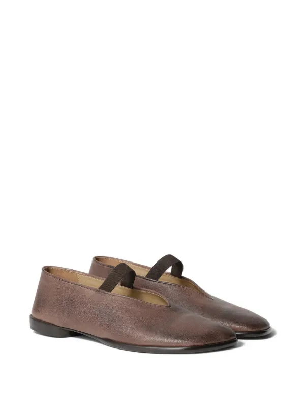 LEMAIRE Glove Ballerina In Leather | Brown | FARFETCH