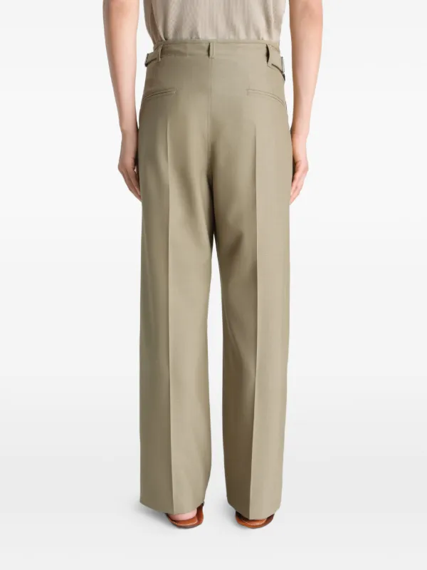 LEMAIRE Pleated Tailored Pants In Polywool | Neutrals | FARFETCH