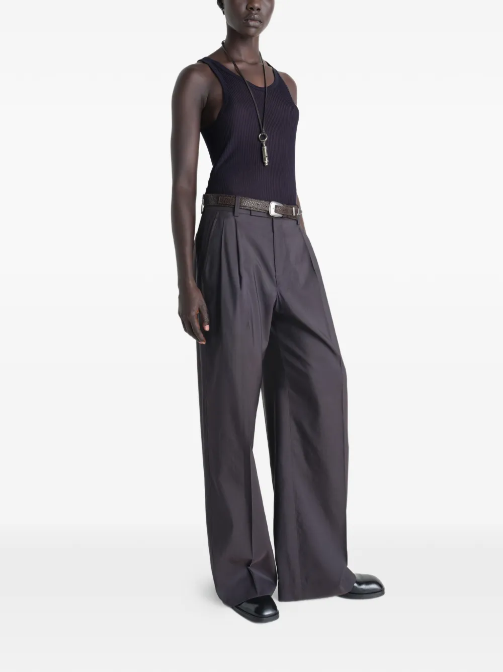LEMAIRE Geribbelde tanktop Blauw