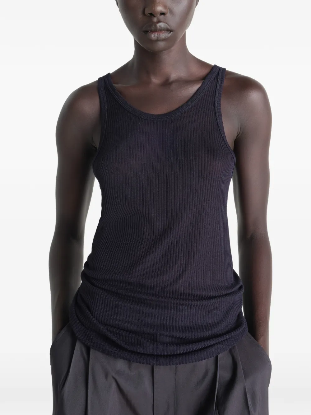 LEMAIRE Geribbelde tanktop Blauw