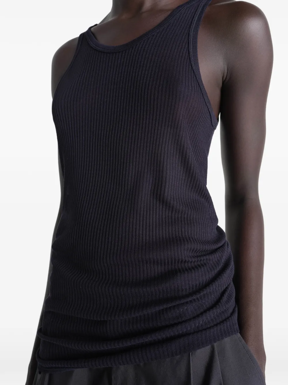 LEMAIRE Geribbelde tanktop Blauw