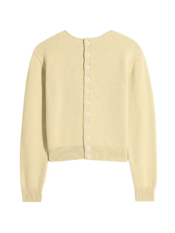 Lemaire Buttoned Reversible Cardigan in Neutrals