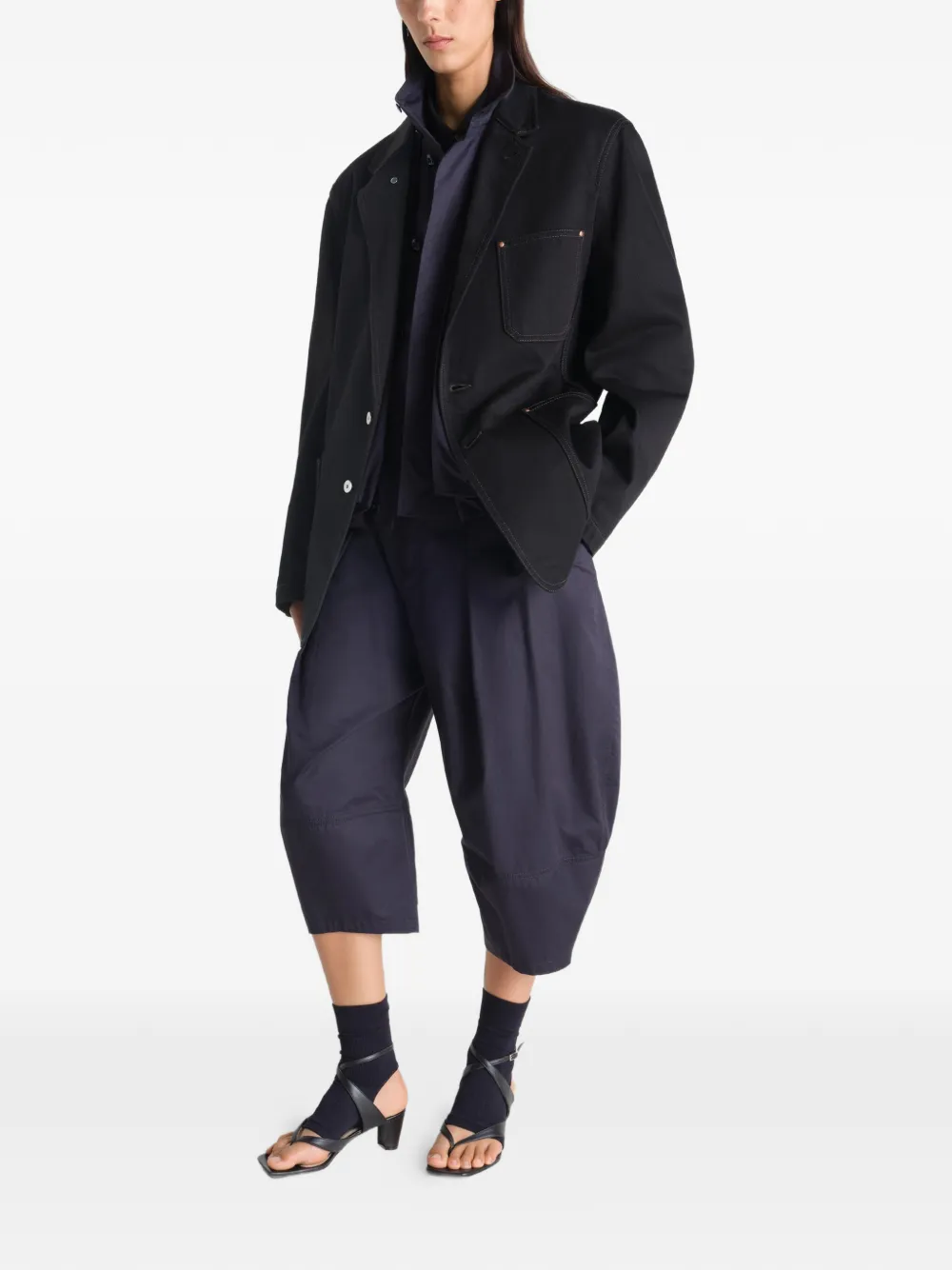  Lemaire Single-breasted Blazer - Black 