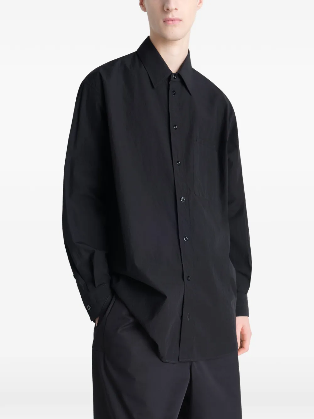  Lemaire Patch-pocket Shirt - Black 