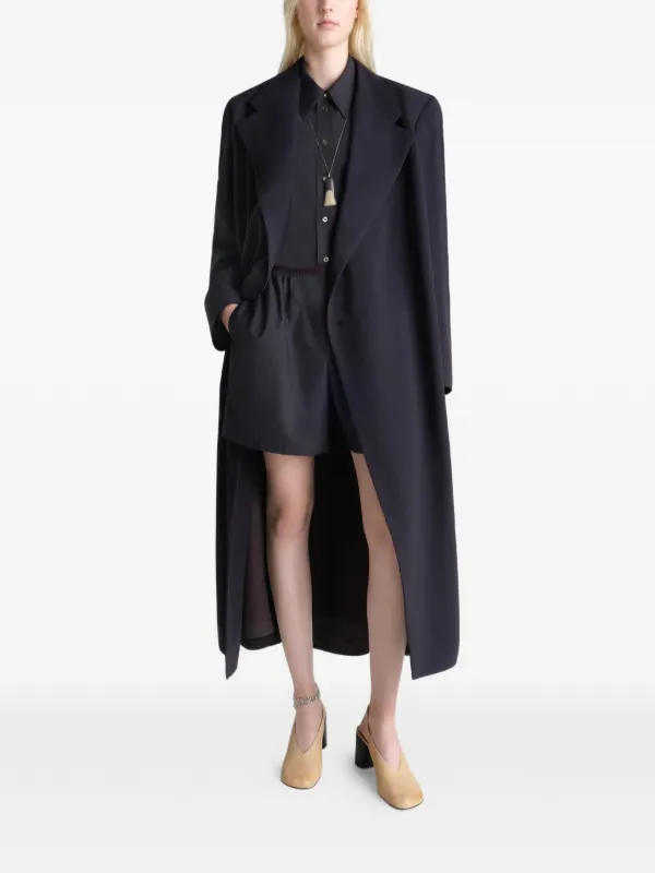 LEMAIRE ドレープ ラップコート | ブラック | FARFETCH JP
