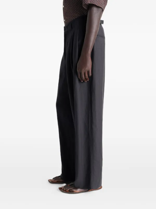 LEMAIRE Pleated Tailored Trousers | Black | FARFETCH TW
