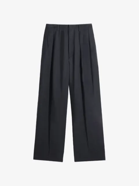 LEMAIRE pleated tailored pants in viscose linen gabardine