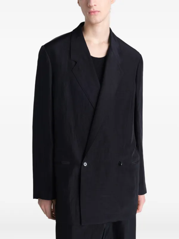 LEMAIRE double-breasted Coat | Black | FARFETCH GE