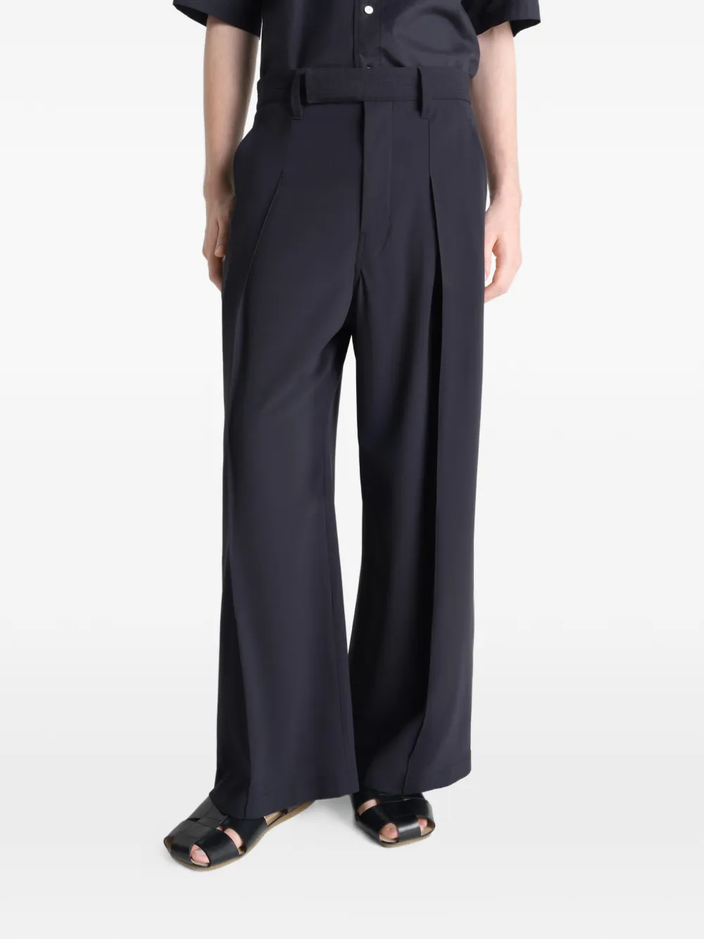  Lemaire Pleated Trousers - Black 