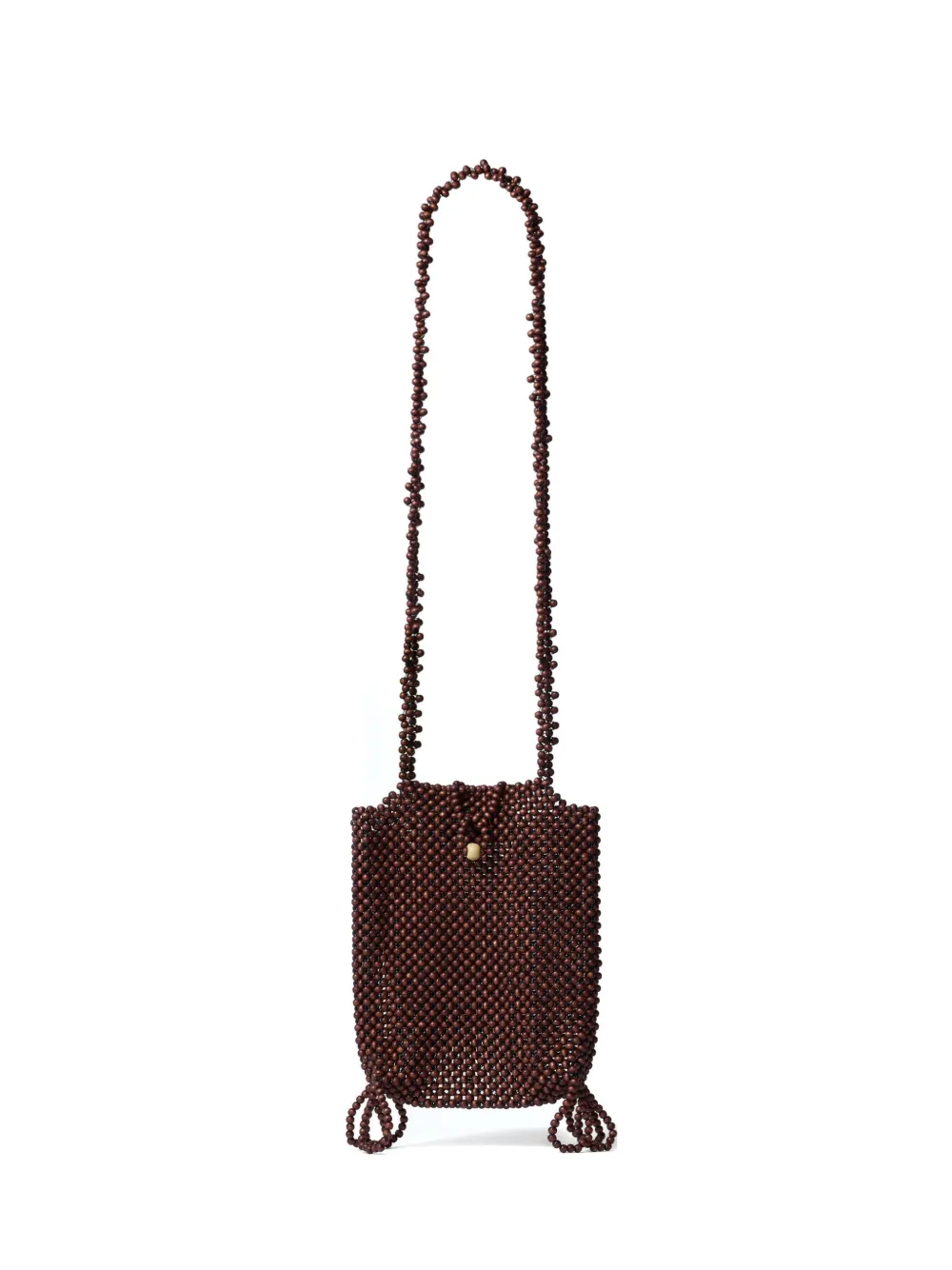 LEMAIRE beaded grigri shoulder bag - Brown