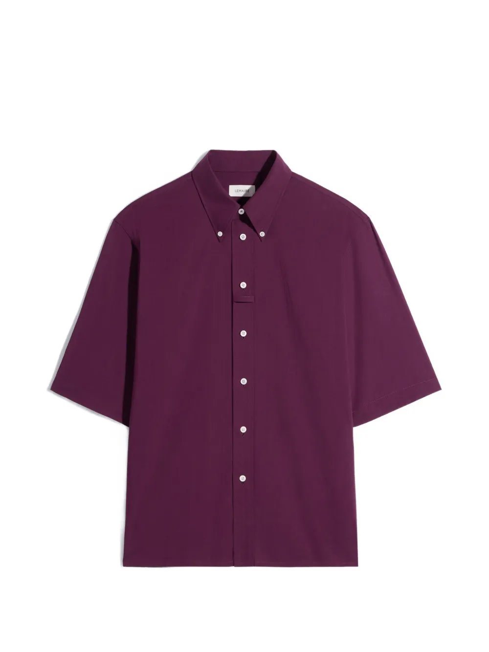 LEMAIRE button-down loop short sleeve shirt - Viola