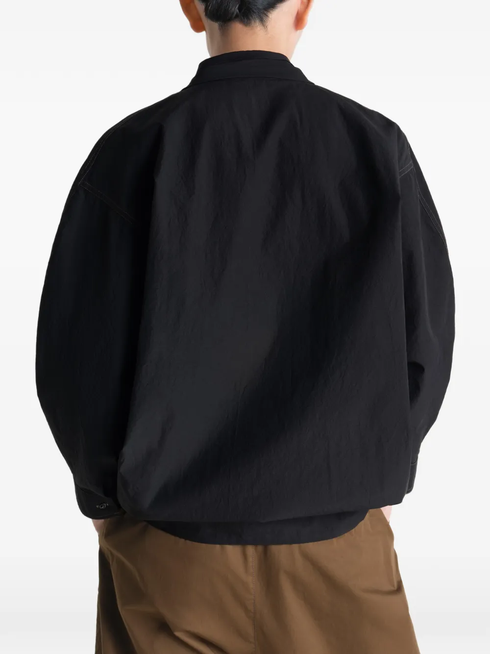 LEMAIRE Katoenen blouse met sjaal Zwart