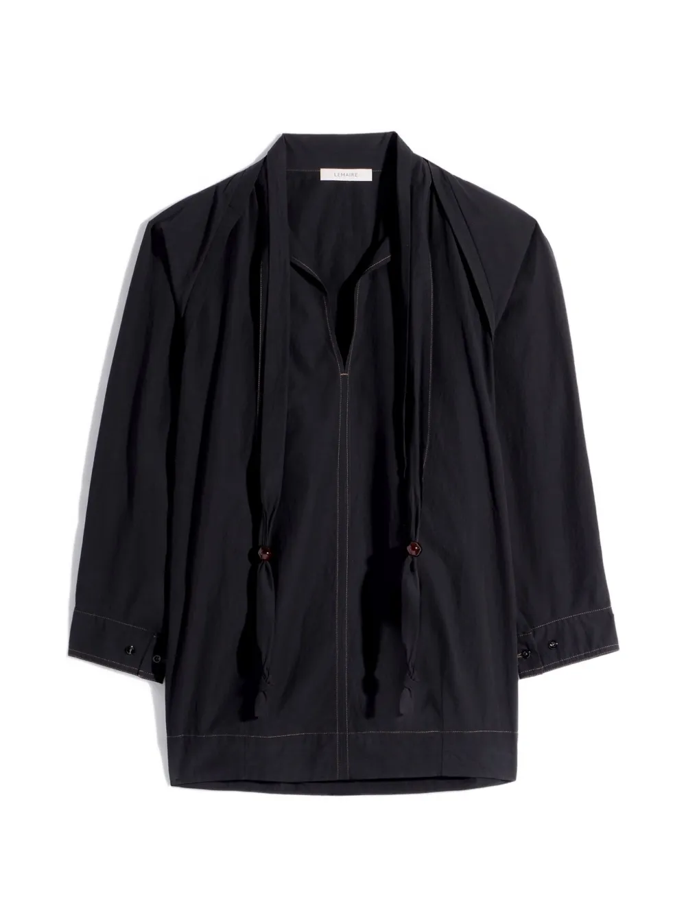 LEMAIRE scarf cotton blouse - Nero