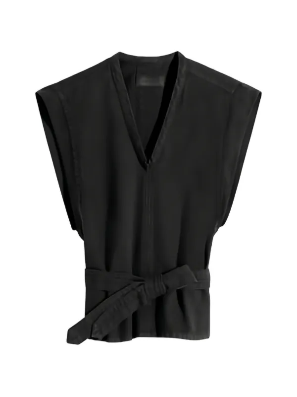Lemaire V-neck Top in Black