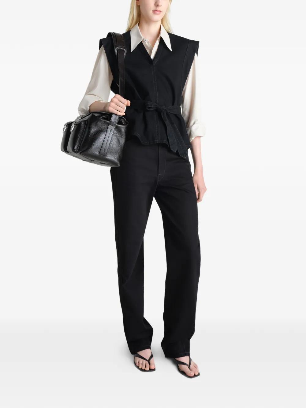  Lemaire V-neck Top - Black 