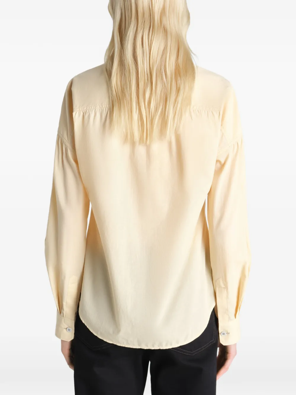 LEMAIRE Blouse met puntige kraag Beige