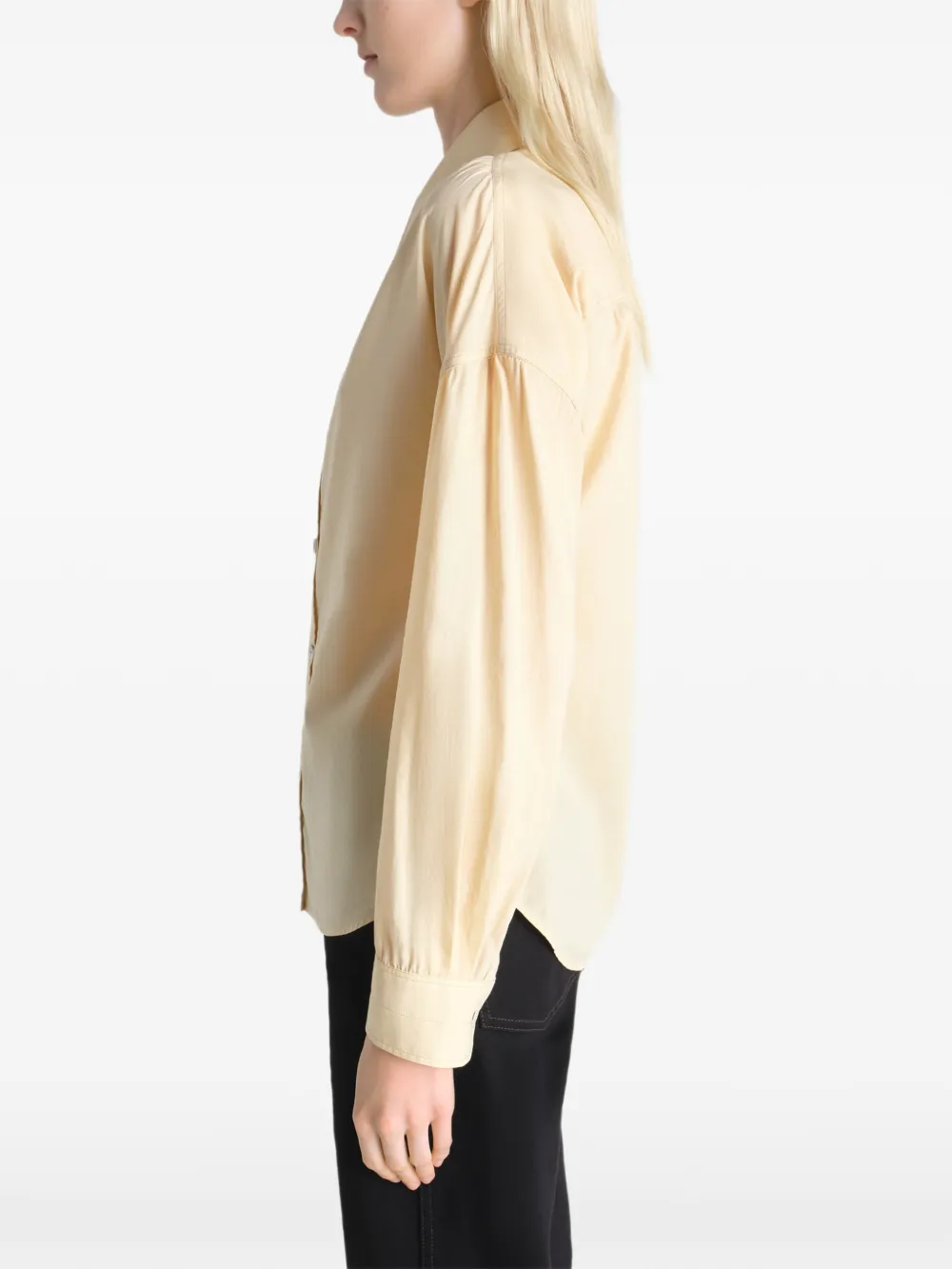 LEMAIRE Blouse met puntige kraag Beige