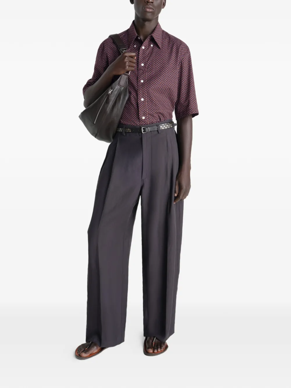 LEMAIRE geometric-print button-down shirt | Image 2